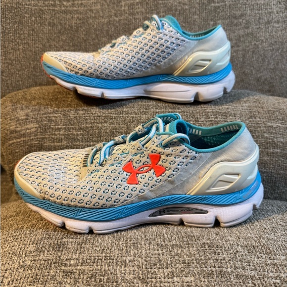 Under Armour Women's Speedfoam Gemini Light Blue / Pink Athletic Shoes Size 8.5 - Picture 2 of 9